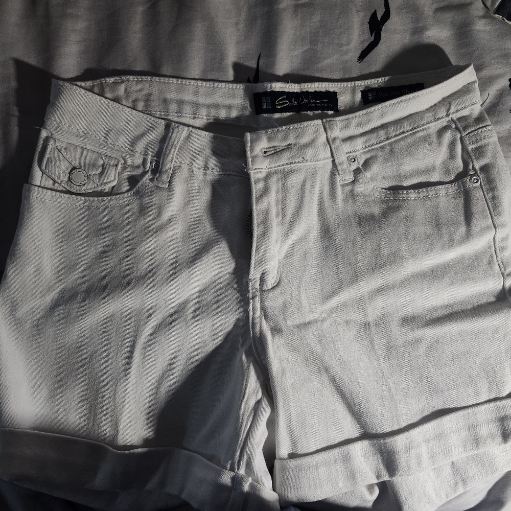 White Denim Shorts for Women